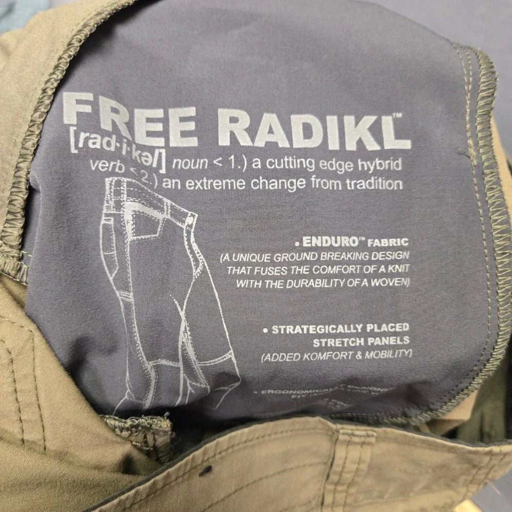 KUHL Free Radikl Hiking Pants 38x30 Khaki Tan Stretch Enduro Cargo Outdoor